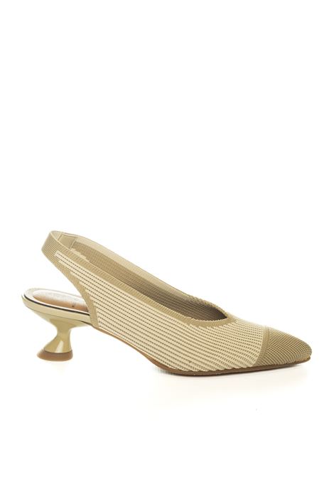 Beige elastic slingback MISS ELASTIC | 76535REINE-3V